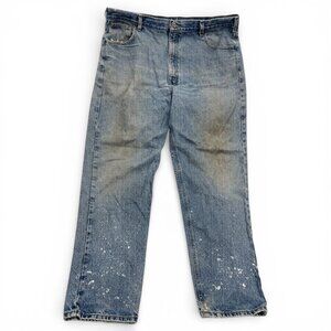 Carhartt B17 Denim Jeans Distressed Trashed Faded Men's Waist 42 x 33 Inseam